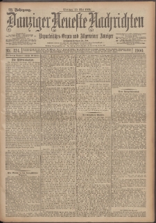 Danziger Neueste Nachrichten : unparteiisches Organ und allgemeiner Anzeiger 124/1900