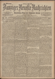 Danziger Neueste Nachrichten : unparteiisches Organ und allgemeiner Anzeiger 127/1900