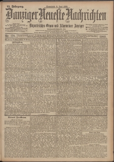 Danziger Neueste Nachrichten : unparteiisches Organ und allgemeiner Anzeiger 128/1900