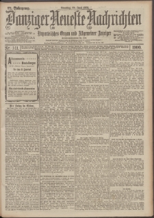 Danziger Neueste Nachrichten : unparteiisches Organ und allgemeiner Anzeiger 141/1900