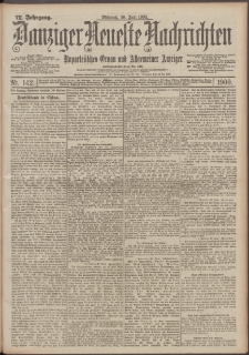 Danziger Neueste Nachrichten : unparteiisches Organ und allgemeiner Anzeiger 142/1900
