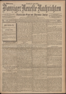 Danziger Neueste Nachrichten : unparteiisches Organ und allgemeiner Anzeiger 148/1900