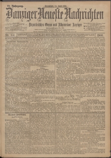 Danziger Neueste Nachrichten : unparteiisches Organ und allgemeiner Anzeiger 151/1900