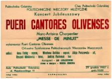 Koncert jubileuszowy Pueri Cantores Olivenses
