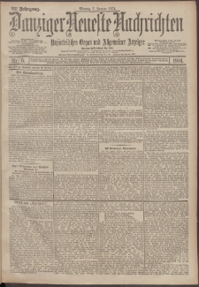 Danziger Neueste Nachrichten : unparteiisches Organ und allgemeiner Anzeiger 5/1901