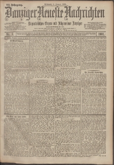 Danziger Neueste Nachrichten : unparteiisches Organ und allgemeiner Anzeiger 7/1901