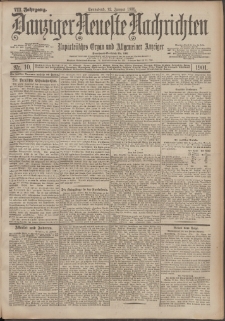 Danziger Neueste Nachrichten : unparteiisches Organ und allgemeiner Anzeiger 10/1901