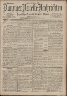Danziger Neueste Nachrichten : unparteiisches Organ und allgemeiner Anzeiger 11/1901