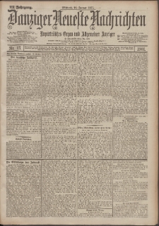 Danziger Neueste Nachrichten : unparteiisches Organ und allgemeiner Anzeiger 13/1901