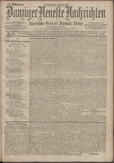 Danziger Neueste Nachrichten : unparteiisches Organ und allgemeiner Anzeiger 14/1901
