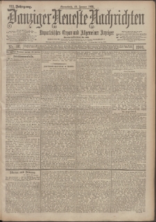Danziger Neueste Nachrichten : unparteiisches Organ und allgemeiner Anzeiger 16/1901