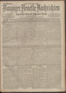 Danziger Neueste Nachrichten : unparteiisches Organ und allgemeiner Anzeiger 19/1901