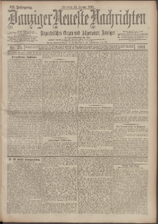 Danziger Neueste Nachrichten : unparteiisches Organ und allgemeiner Anzeiger 25/1901