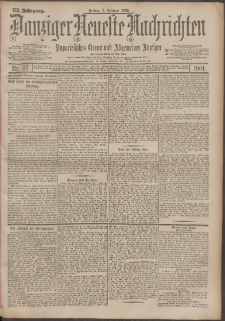 Danziger Neueste Nachrichten : unparteiisches Organ und allgemeiner Anzeiger 27/1901