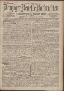 Danziger Neueste Nachrichten : unparteiisches Organ und allgemeiner Anzeiger 29/1901
