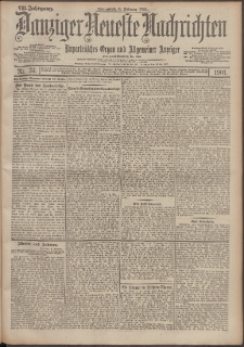 Danziger Neueste Nachrichten : unparteiisches Organ und allgemeiner Anzeiger 34/1901