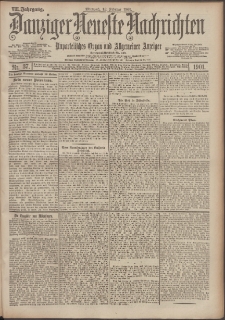 Danziger Neueste Nachrichten : unparteiisches Organ und allgemeiner Anzeiger 37/1901