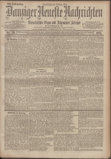 Danziger Neueste Nachrichten : unparteiisches Organ und allgemeiner Anzeiger 38/1901