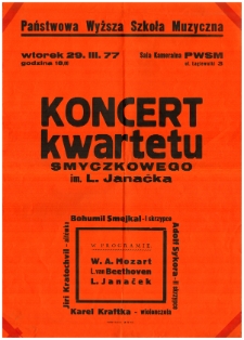 Koncert kwartetu smyczkowego im. L. Janaćka