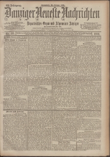 Danziger Neueste Nachrichten : unparteiisches Organ und allgemeiner Anzeiger 46/1901