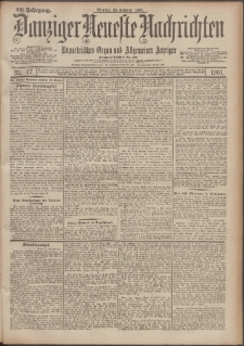 Danziger Neueste Nachrichten : unparteiisches Organ und allgemeiner Anzeiger 47/1901