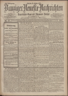 Danziger Neueste Nachrichten : unparteiisches Organ und allgemeiner Anzeiger 48/1901
