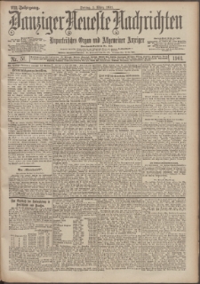 Danziger Neueste Nachrichten : unparteiisches Organ und allgemeiner Anzeiger 51/1901