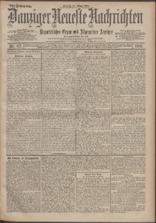 Danziger Neueste Nachrichten : unparteiisches Organ und allgemeiner Anzeiger 63/1901