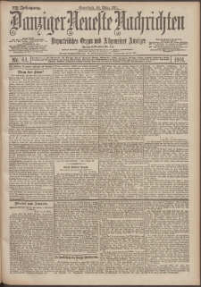 Danziger Neueste Nachrichten : unparteiisches Organ und allgemeiner Anzeiger 64/1901
