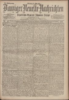 Danziger Neueste Nachrichten : unparteiisches Organ und allgemeiner Anzeiger 67/1901