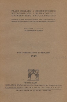 Prace Zakładu i Obserwatorium Meteorologii i Klimatologii Uniwersytetu Wrocławskiego, 1949 nr 4