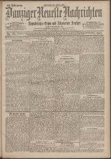Danziger Neueste Nachrichten : unparteiisches Organ und allgemeiner Anzeiger 73/1901