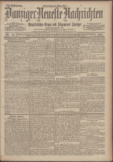 Danziger Neueste Nachrichten : unparteiisches Organ und allgemeiner Anzeiger 74/1901