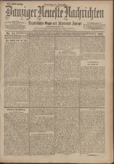 Danziger Neueste Nachrichten : unparteiisches Organ und allgemeiner Anzeiger 84/1901