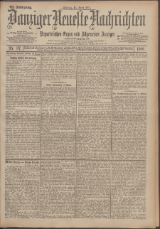 Danziger Neueste Nachrichten : unparteiisches Organ und allgemeiner Anzeiger 87/1901