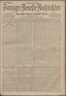 Danziger Neueste Nachrichten : unparteiisches Organ und allgemeiner Anzeiger 99/1901