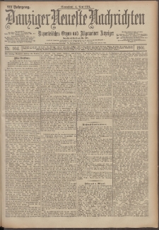 Danziger Neueste Nachrichten : unparteiisches Organ und allgemeiner Anzeiger 104/1901