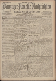 Danziger Neueste Nachrichten : unparteiisches Organ und allgemeiner Anzeiger 123/1901