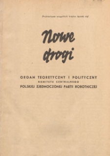 Nowe Drogi : czasopismo społeczno-polityczne, 1952. treść rocznika