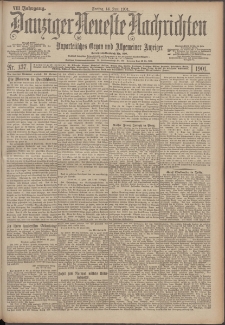Danziger Neueste Nachrichten : unparteiisches Organ und allgemeiner Anzeiger 137/1901