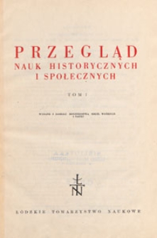 Przegląd Nauk Historycznych i Społecznych, 1952 T. 2
