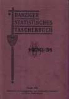 DANZIGER STATISTISCHES TASCHENBUCH 1930/31