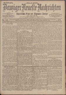 Danziger Neueste Nachrichten : unparteiisches Organ und allgemeiner Anzeiger 149/1901