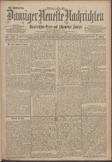 Danziger Neueste Nachrichten : unparteiisches Organ und allgemeiner Anzeiger 157/1901