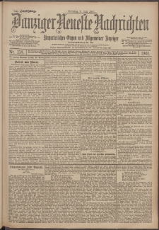 Danziger Neueste Nachrichten : unparteiisches Organ und allgemeiner Anzeiger 158/1901