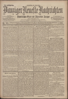Danziger Neueste Nachrichten : unparteiisches Organ und allgemeiner Anzeiger 168/1901
