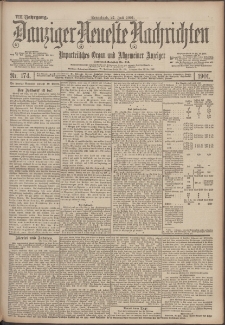 Danziger Neueste Nachrichten : unparteiisches Organ und allgemeiner Anzeiger 174/1901