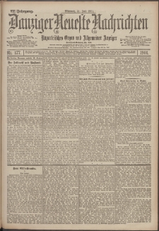Danziger Neueste Nachrichten : unparteiisches Organ und allgemeiner Anzeiger 177/1901