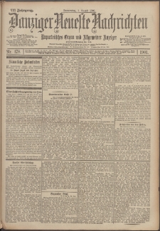 Danziger Neueste Nachrichten : unparteiisches Organ und allgemeiner Anzeiger 178/1901