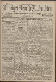 Danziger Neueste Nachrichten : unparteiisches Organ und allgemeiner Anzeiger 184/1901